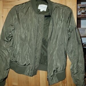 Aeropostale Women's Olive Bomber Jacket